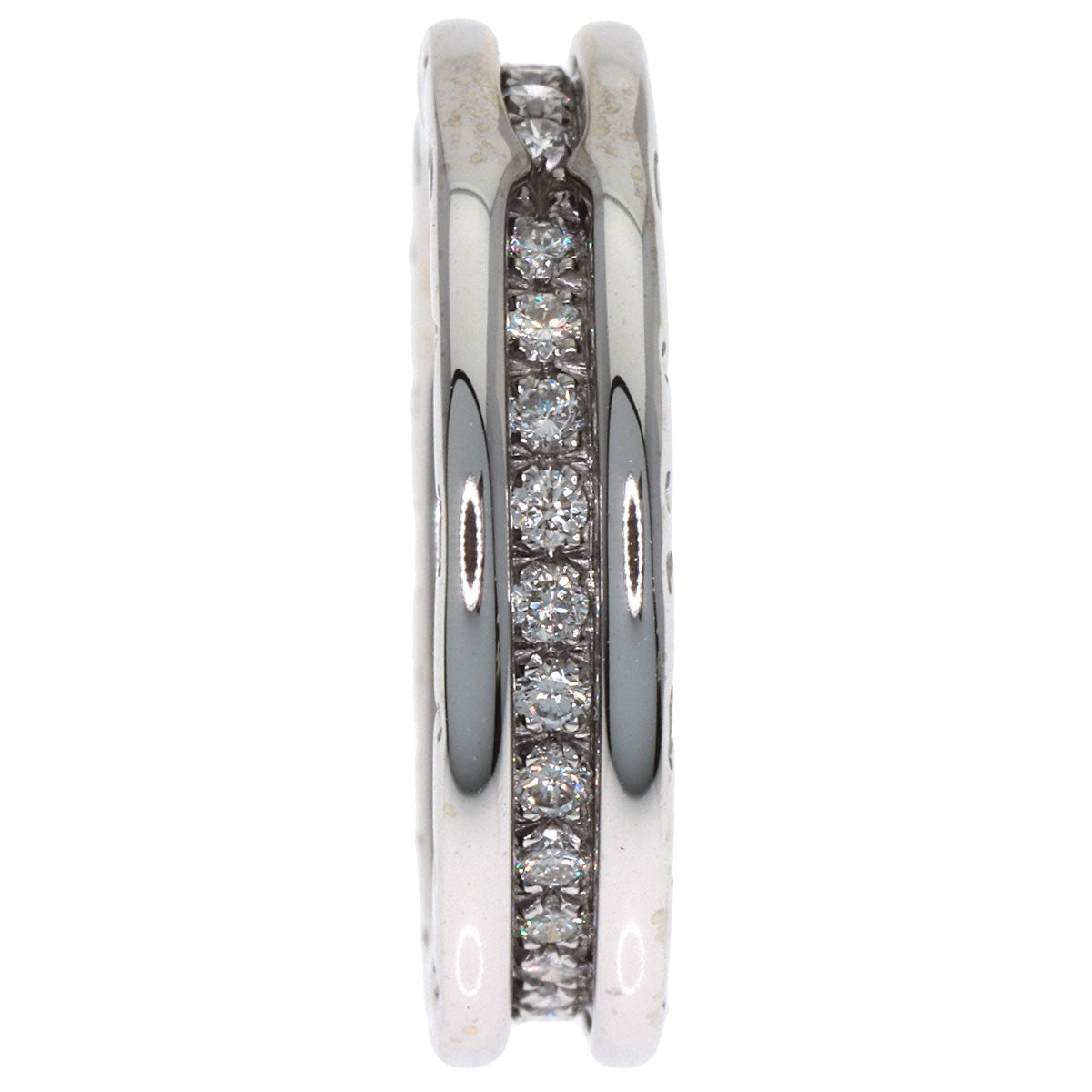 BVLGARI ブルガリ B-zero1 ビーゼロワン 1バンド ダイヤモンド XS #50 リング・指輪 K18WG レディース 中古