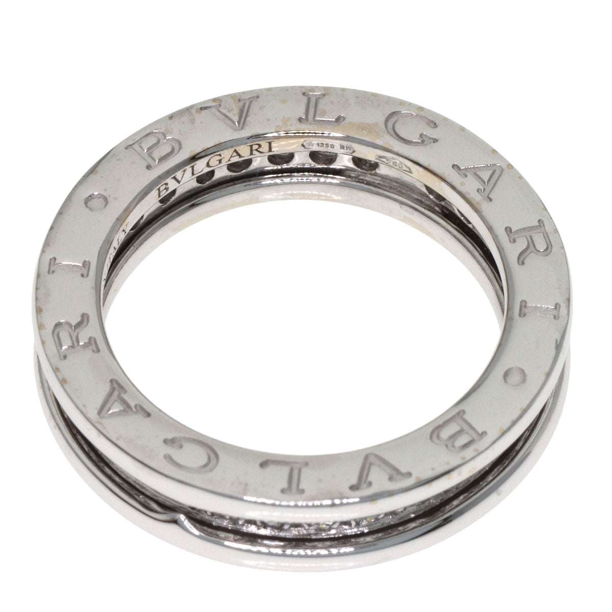 BVLGARI ブルガリ B-zero1 ビーゼロワン 1バンド ダイヤモンド XS #50 リング・指輪 K18WG レディース 中古