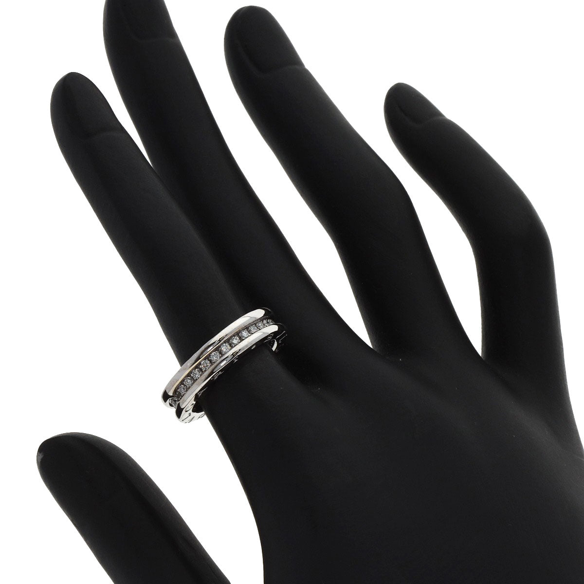 BVLGARI ブルガリ B-zero1 ビーゼロワン 1バンド ダイヤモンド XS #50 リング・指輪 K18WG レディース 中古