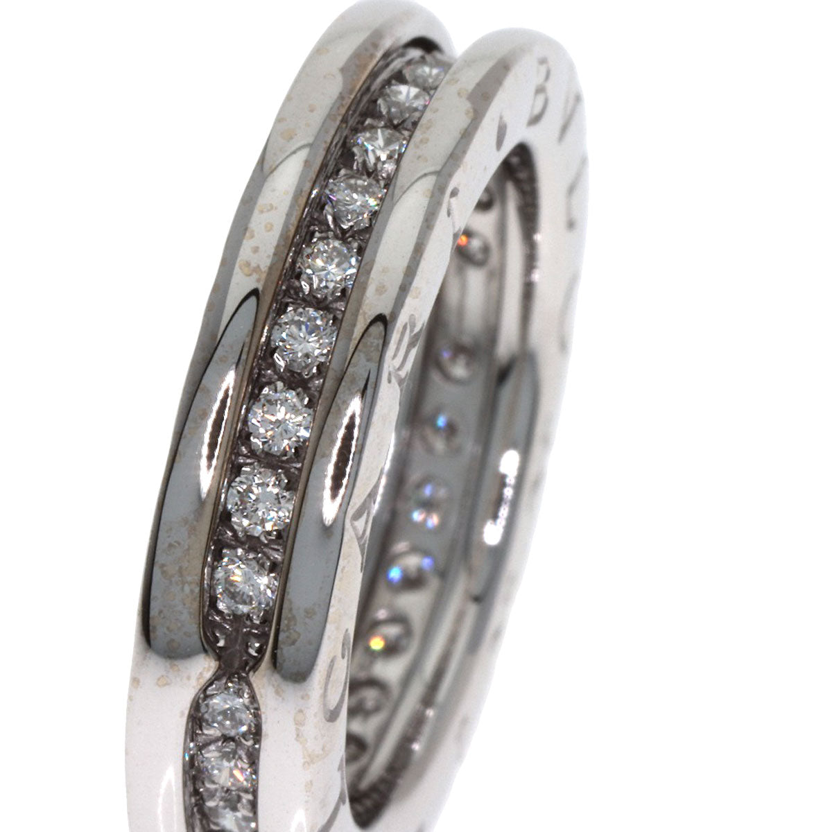 BVLGARI ブルガリ B-zero1 ビーゼロワン 1バンド ダイヤモンド XS #50 リング・指輪 K18WG レディース 中古