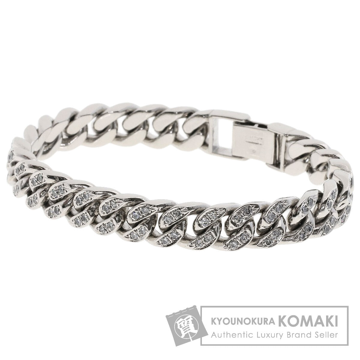 SELECT JEWELRY セレクトジュエリー 喜平 キヘイ 4面 ダイヤモンド 純白金 ブレスレット PT1000 レディース 中古