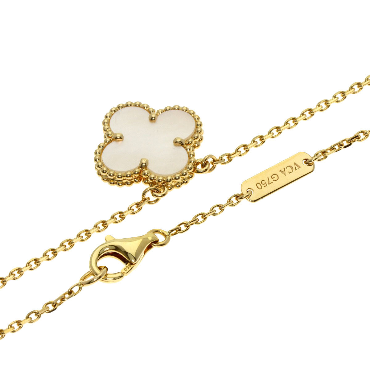 ヴァンクリーフ＆アーペル ヴィンテージ アルハンブラ ホワイトシェル ネックレス 中古 商品画像3