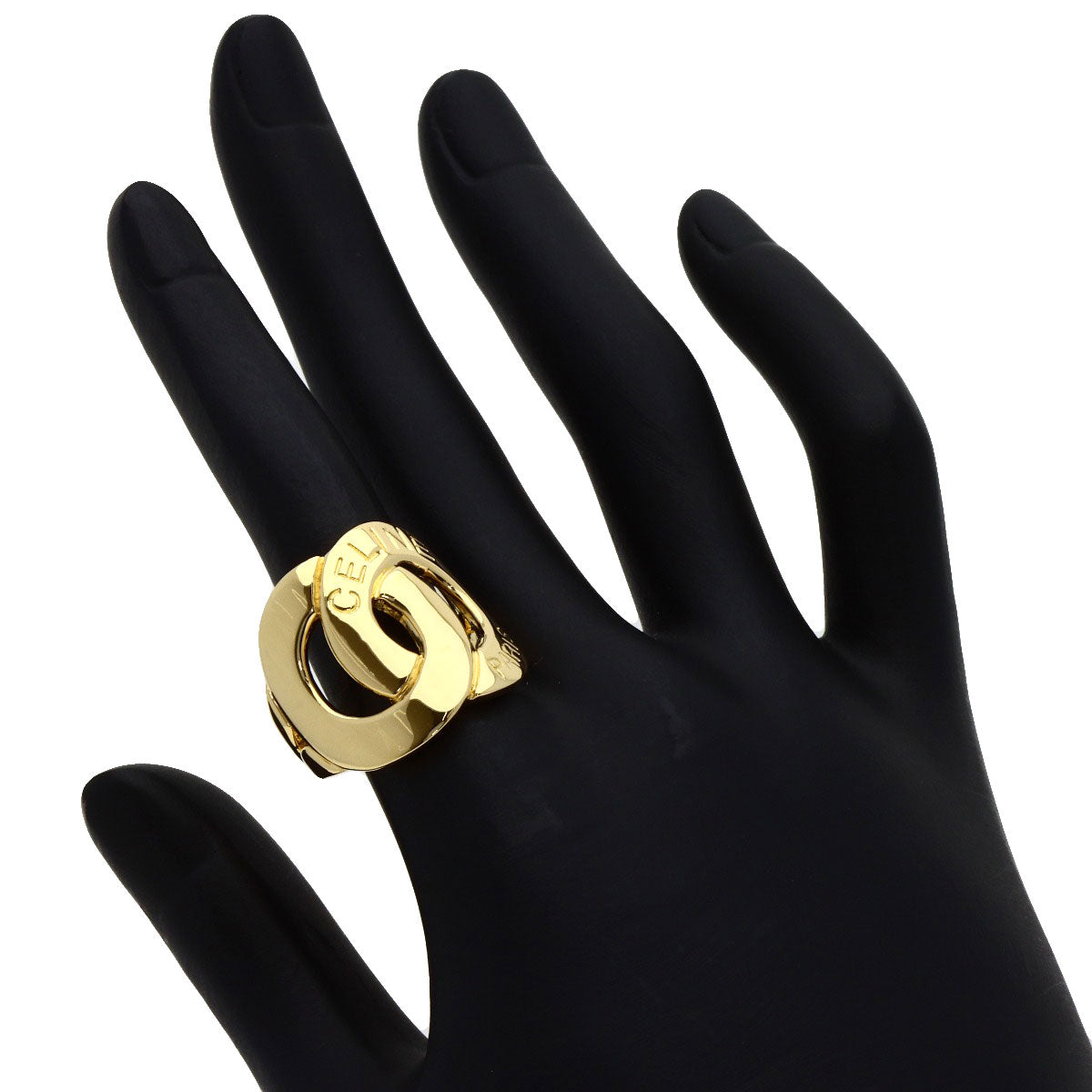 セリーヌ ロゴ ダブルサークル ダイヤモンド リング・指輪 中古 商品画像8