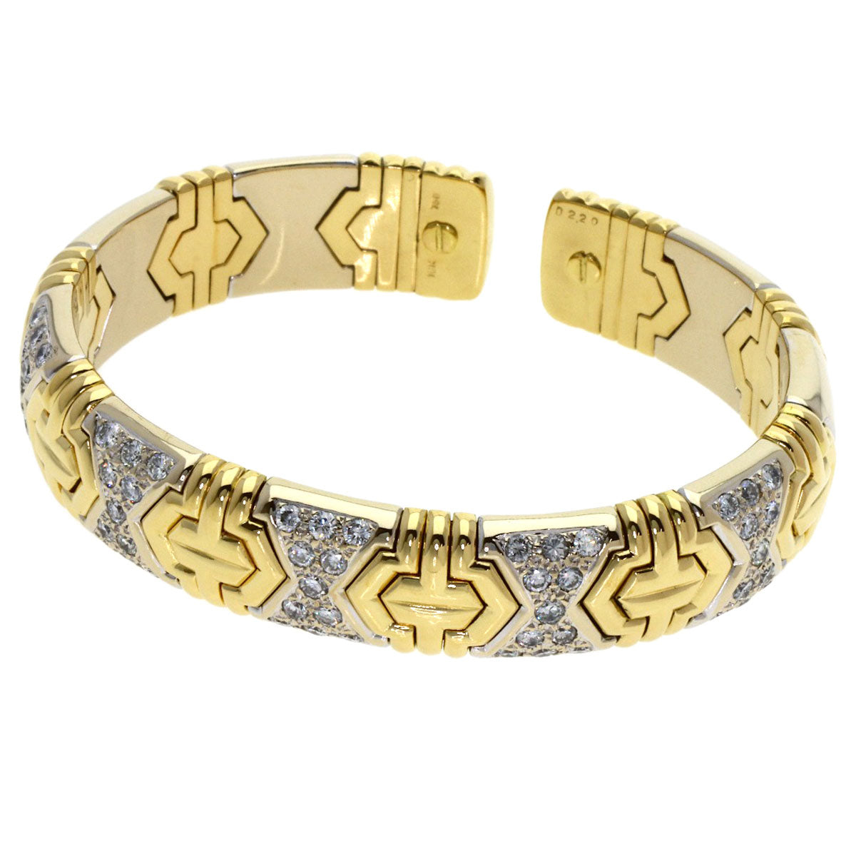 SELECT JEWELRY セレクトジュエリー ダイヤモンド バングル ブレスレット 18K レディース 中古