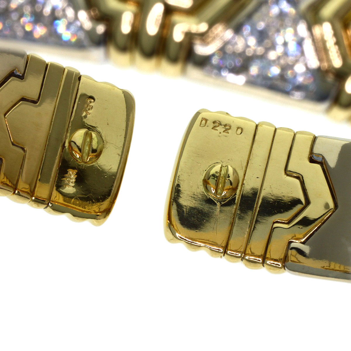 SELECT JEWELRY セレクトジュエリー ダイヤモンド バングル ブレスレット 18K レディース 中古