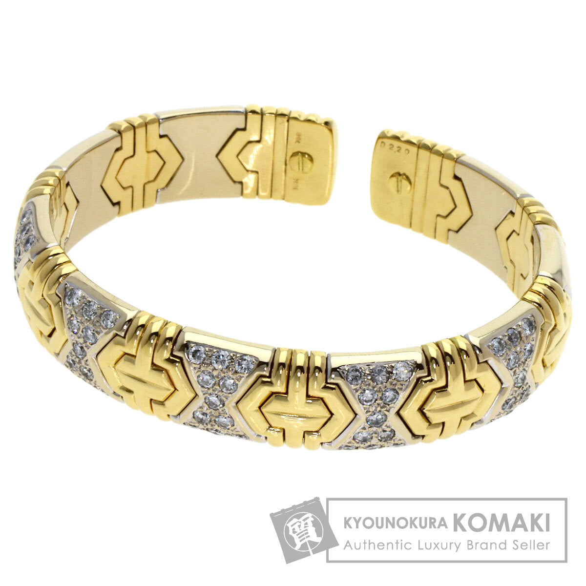 SELECT JEWELRY セレクトジュエリー ダイヤモンド バングル ブレスレット 18K レディース 中古