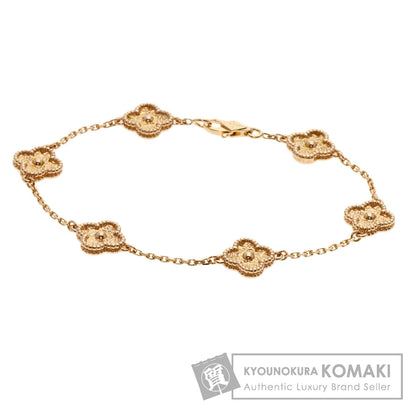 Van Cleef & Arpels ヴァンクリーフ＆アーペル スウィート アルハンブラ 6モチーフ ブレスレット K18PG レディース 中古