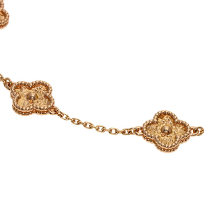 Van Cleef & Arpels ヴァンクリーフ＆アーペル スウィート アルハンブラ 6モチーフ ブレスレット K18PG レディース 中古