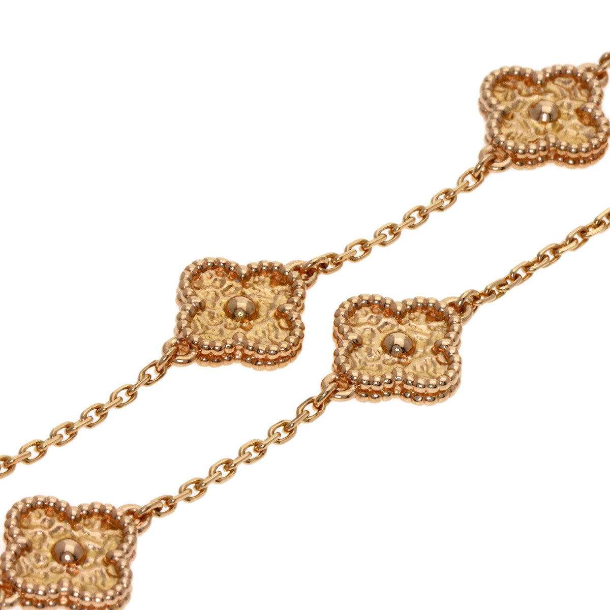Van Cleef & Arpels ヴァンクリーフ＆アーペル スウィート アルハンブラ 6モチーフ ブレスレット K18PG レディース 中古