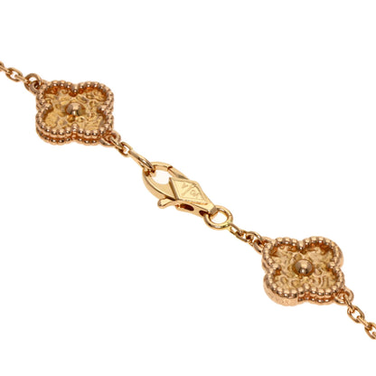 Van Cleef & Arpels ヴァンクリーフ＆アーペル スウィート アルハンブラ 6モチーフ ブレスレット K18PG レディース 中古