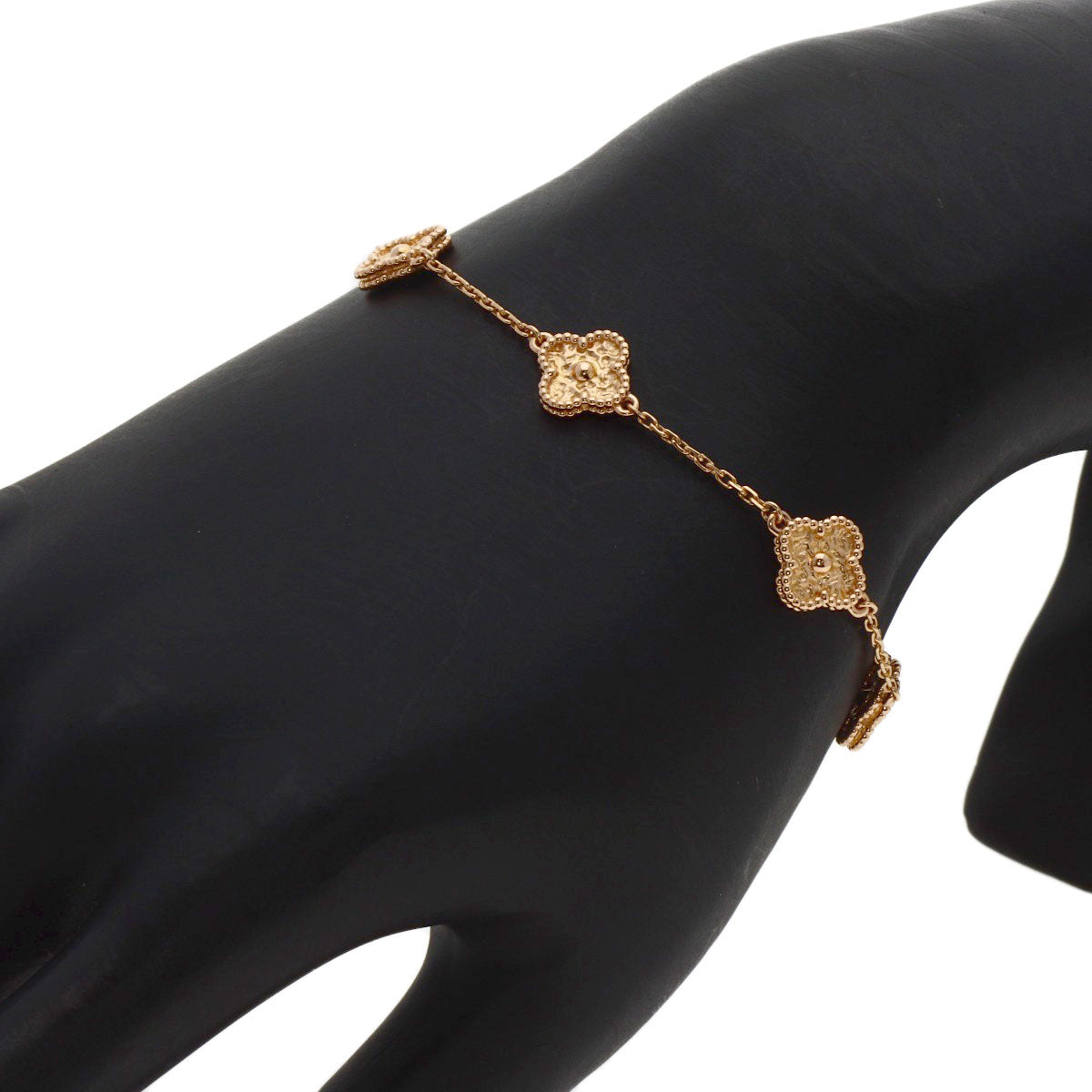 Van Cleef & Arpels ヴァンクリーフ＆アーペル スウィート アルハンブラ 6モチーフ ブレスレット K18PG レディース 中古