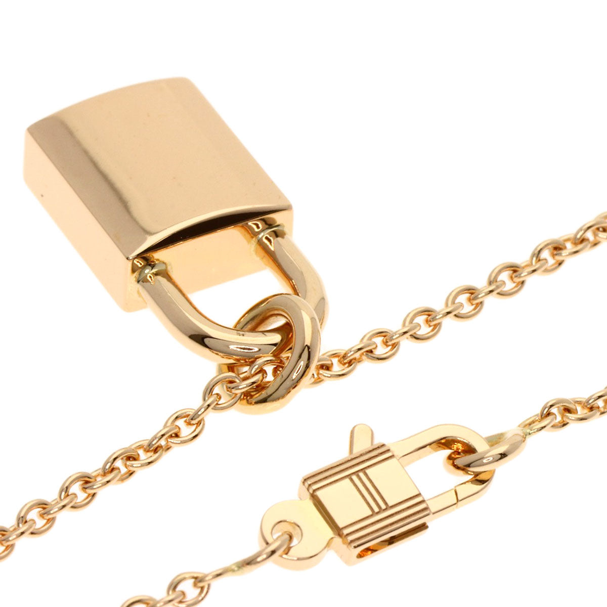 HERMES エルメス アミュレット ケリーカデナ ダイヤモンド ネックレス K18PG レディース 中古
