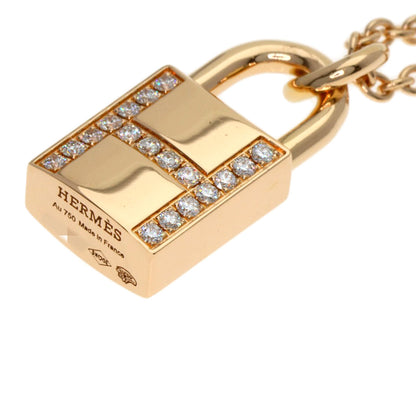 HERMES エルメス アミュレット ケリーカデナ ダイヤモンド ネックレス K18PG レディース 中古