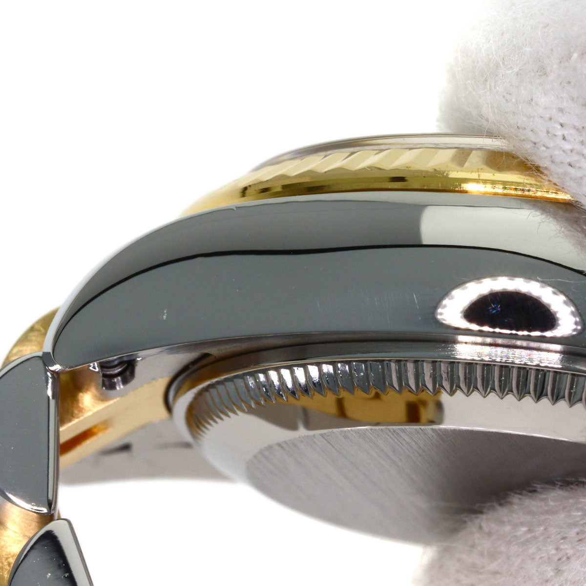ROLEX ロレックス 179173G デイトジャスト 10P ダイヤモンド 腕時計 SS レディース 中古