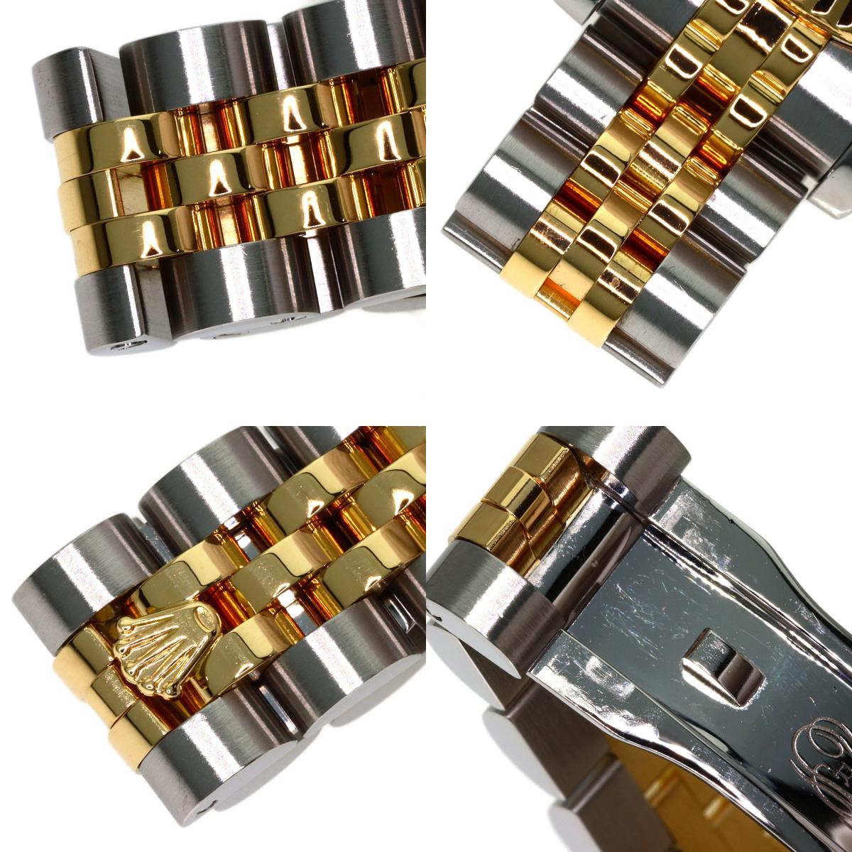 美品　ロレックス　デイトジャスト　179173 純正コマ　SS×YG ロレックス デイトジャスト 10P ダイヤモンド 179173G 腕時計 中古