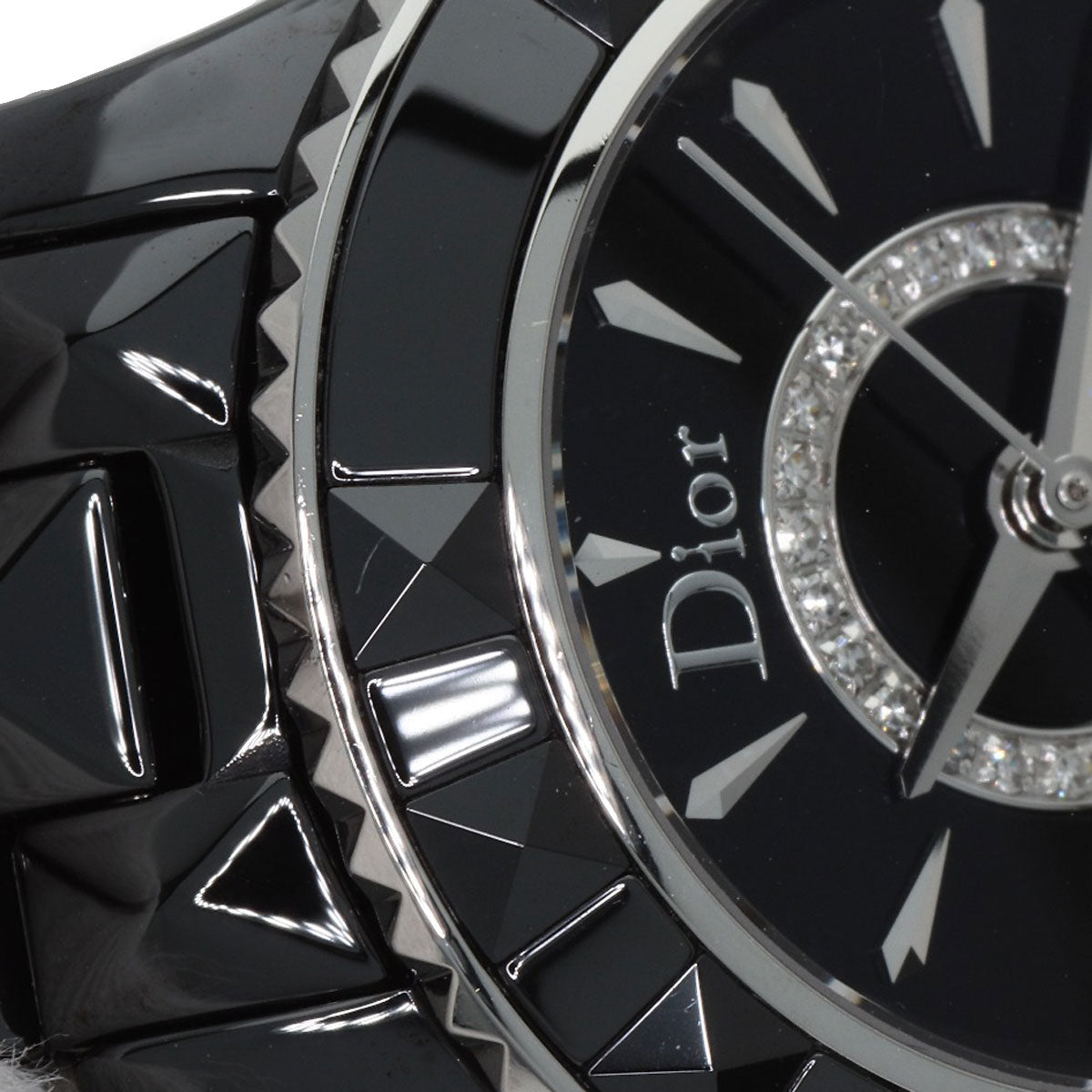 CHRISTIAN DIOR クリスチャンディオール CD1221E0 オンユイット 腕時計 セラミック レディース 中古
