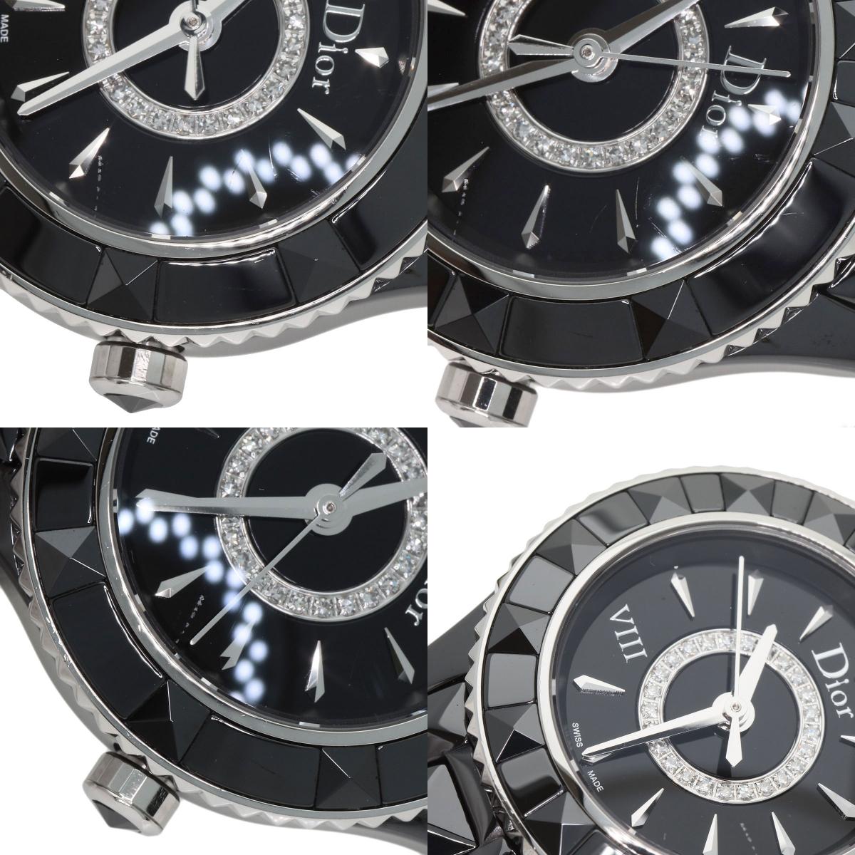 CHRISTIAN DIOR クリスチャンディオール CD1221E0 オンユイット 腕時計 セラミック レディース 中古