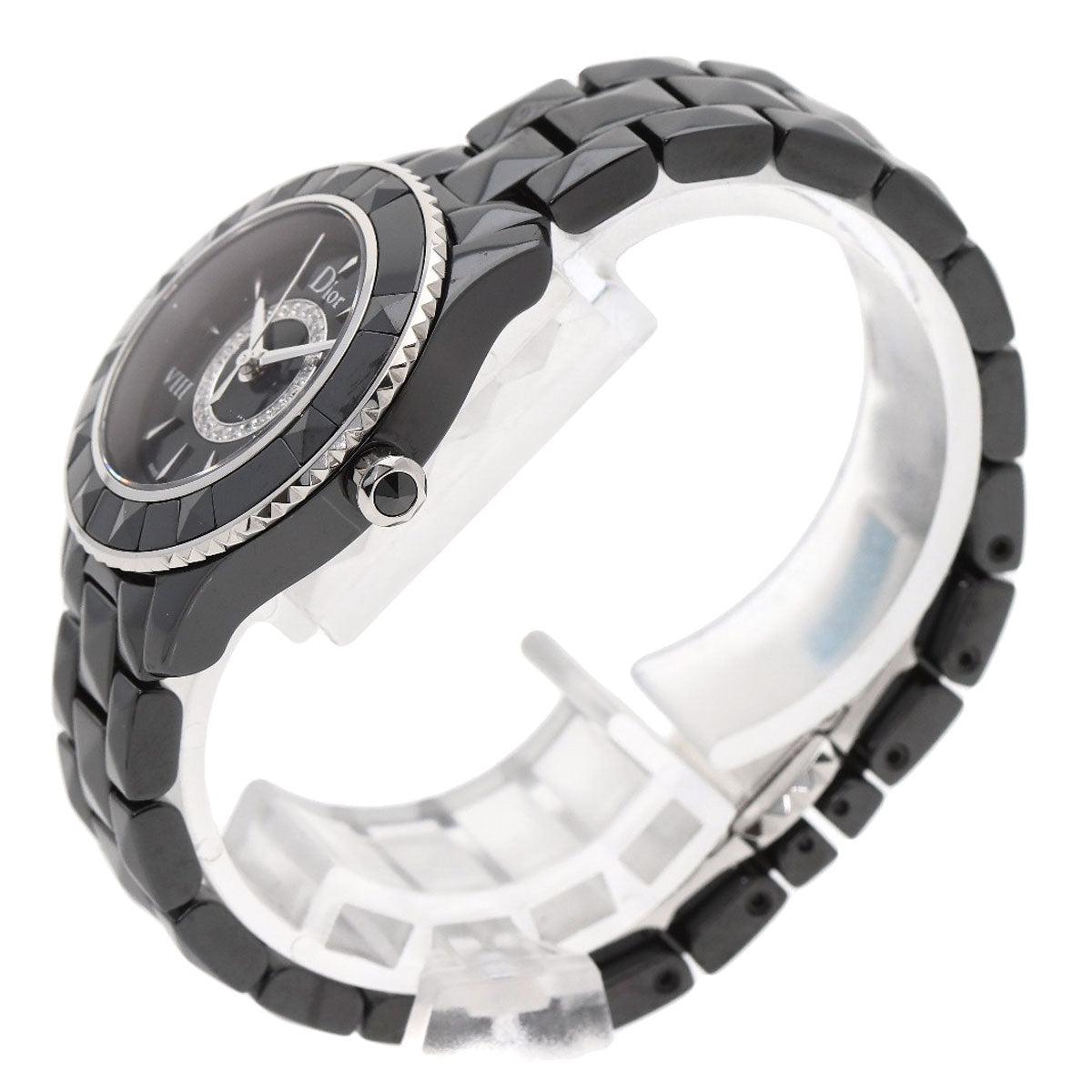 CHRISTIAN DIOR クリスチャンディオール CD1221E0 オンユイット 腕時計 セラミック レディース 中古
