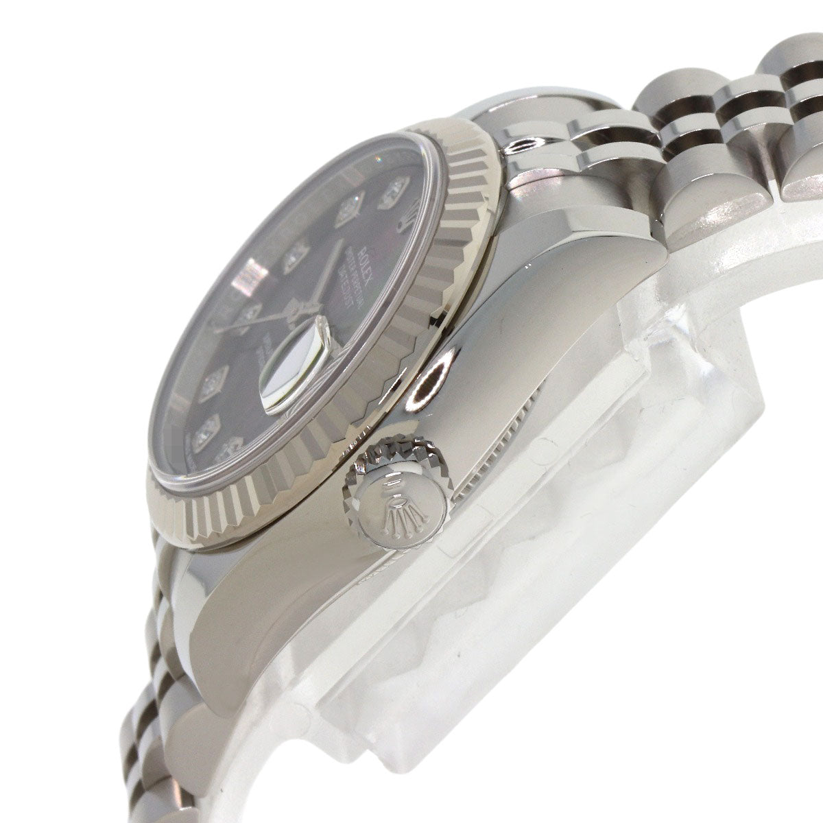 ROLEX ロレックス 179174NG デイトジャスト 10P ダイヤモンド 腕時計 SS レディース 中古
