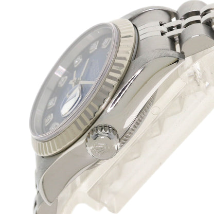 ROLEX ロレックス 79174G デイトジャスト 10P ダイヤモンド ブルーグラデーション 腕時計 SS レディース 中古