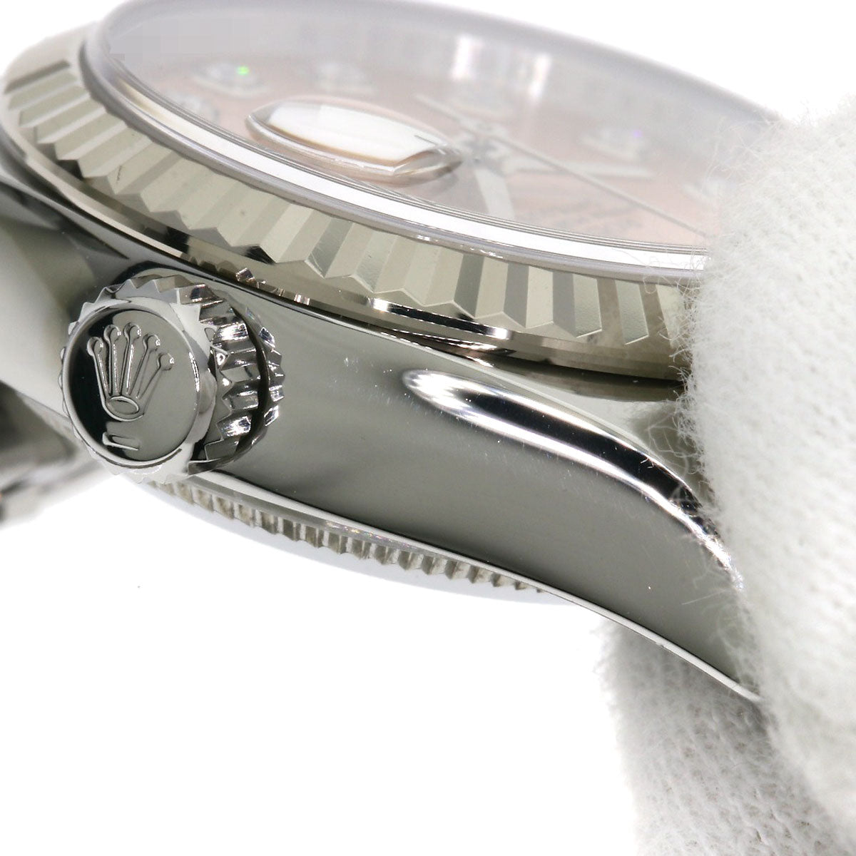 ROLEX ロレックス 179174G デイトジャスト 10P ダイヤモンド 腕時計 SS レディース 中古