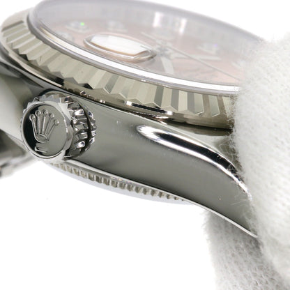ROLEX ロレックス 179174G デイトジャスト 10P ダイヤモンド 腕時計 SS レディース 中古