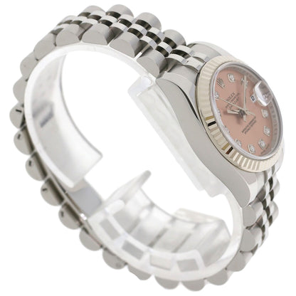 ROLEX ロレックス 179174G デイトジャスト 10P ダイヤモンド 腕時計 SS レディース 中古