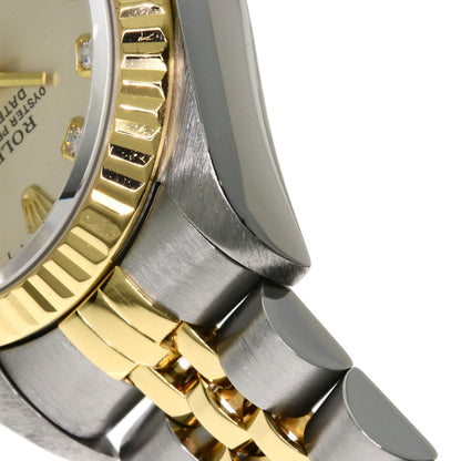 ROLEX ロレックス 69173G デイトジャスト 10P ダイヤモンド 腕時計 SS レディース 中古