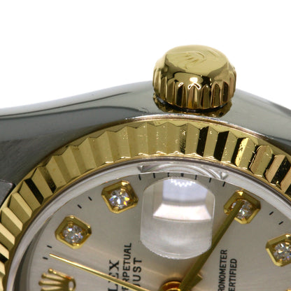 ROLEX ロレックス 69173G デイトジャスト 10P ダイヤモンド 腕時計 SS レディース 中古
