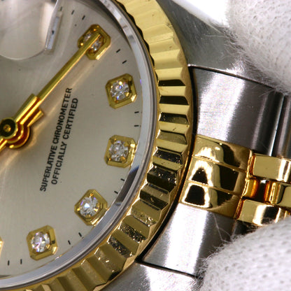 ROLEX ロレックス 69173G デイトジャスト 10P ダイヤモンド 腕時計 SS レディース 中古