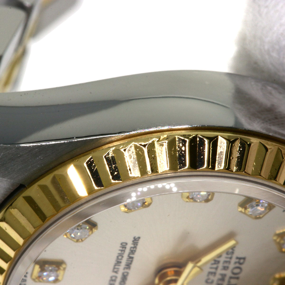 ROLEX ロレックス 69173G デイトジャスト 10P ダイヤモンド 腕時計 SS レディース 中古