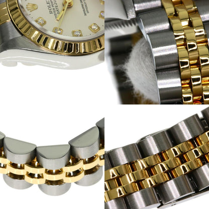 ROLEX ロレックス 69173G デイトジャスト 10P ダイヤモンド 腕時計 SS レディース 中古