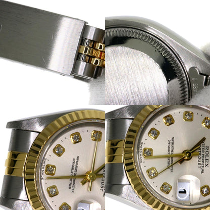 ROLEX ロレックス 69173G デイトジャスト 10P ダイヤモンド 腕時計 SS レディース 中古
