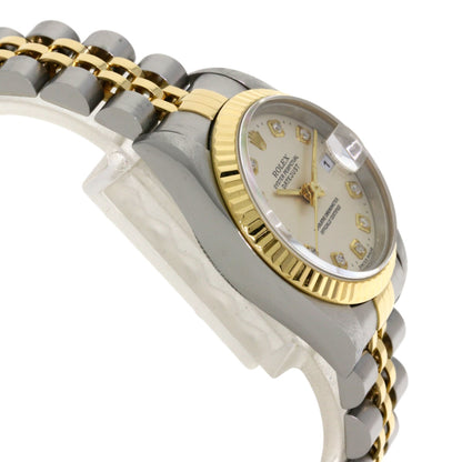 ROLEX ロレックス 69173G デイトジャスト 10P ダイヤモンド 腕時計 SS レディース 中古