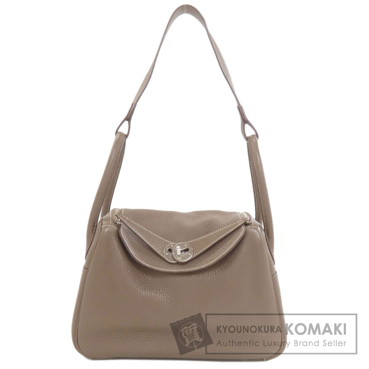 HERMES エルメス リンディ26 エトープ シルバー金具 ハンドバッグ トリヨン レディース 中古