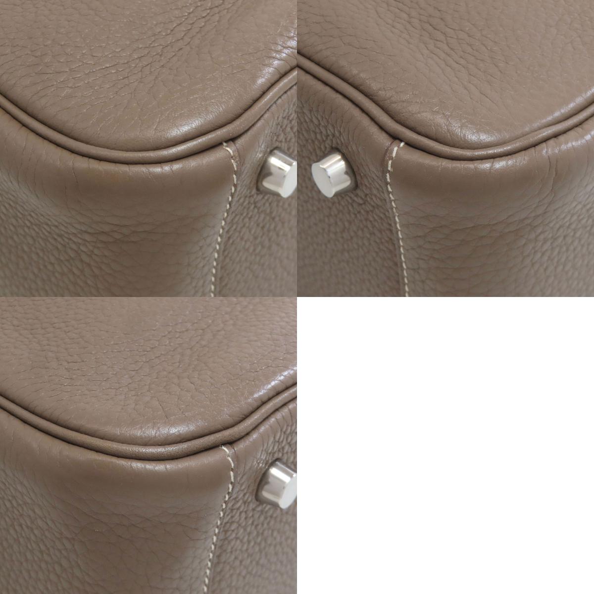 HERMES エルメス リンディ26 エトープ シルバー金具 ハンドバッグ トリヨン レディース 中古