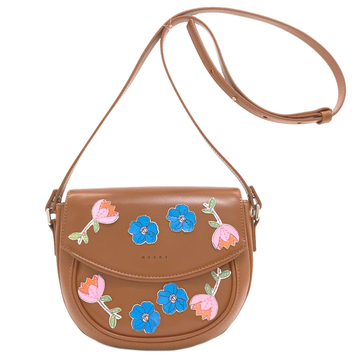 MARNI マルニ キッズ フラワー ショルダーバッグ レザー レディース 中古