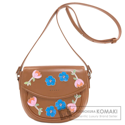 MARNI マルニ キッズ フラワー ショルダーバッグ レザー レディース 中古