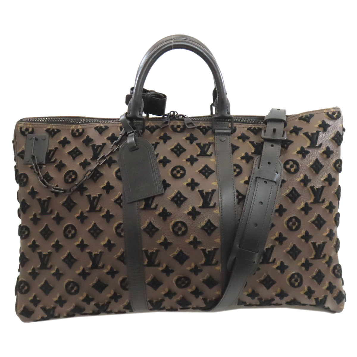 LOUIS VUITTON ルイヴィトン M45046 キーポル トリアングル50 ボストンバッグ モノグラムタフタージュ レディース 中古