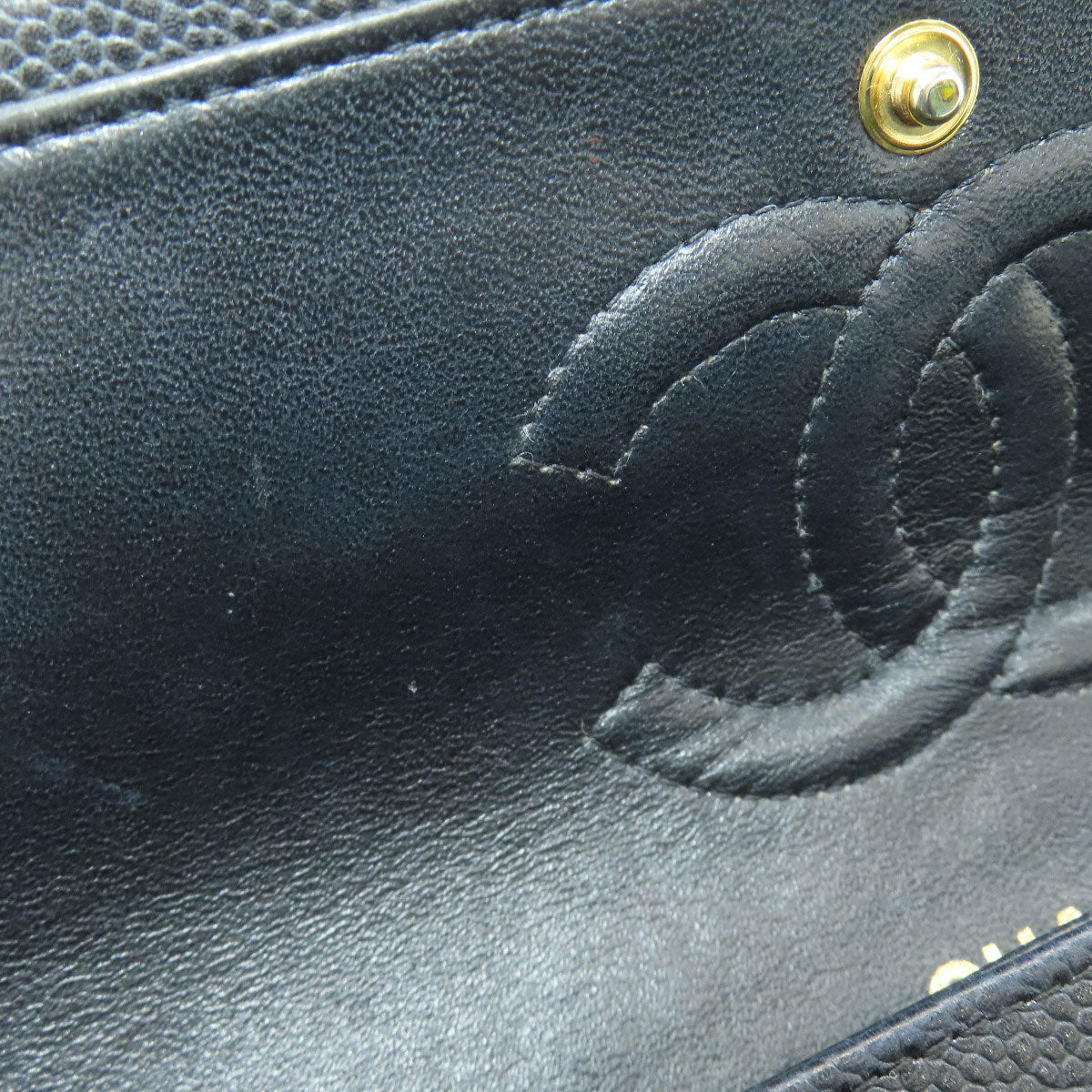 CHANEL シャネル マトラッセ ダブルフラップ ゴールド金具 ショルダーバッグ グレインド カーフスキン レディース 中古