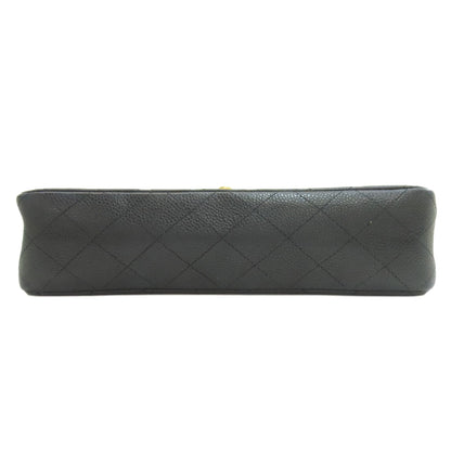 CHANEL シャネル マトラッセ ダブルフラップ ゴールド金具 ショルダーバッグ グレインド カーフスキン レディース 中古