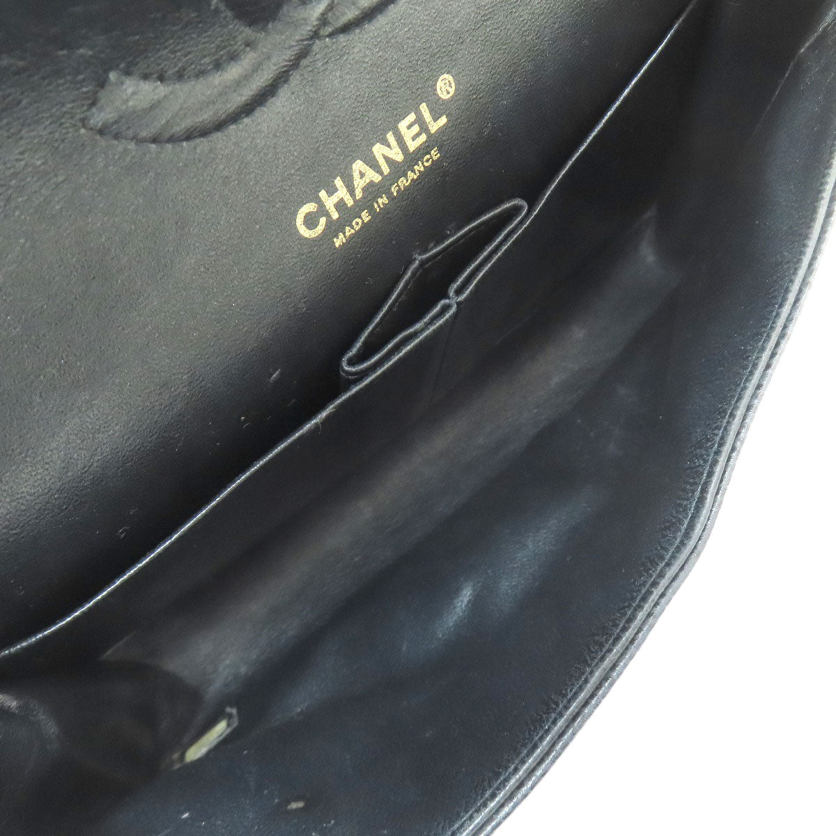 CHANEL シャネル マトラッセ ダブルフラップ ゴールド金具 ショルダーバッグ グレインド カーフスキン レディース 中古
