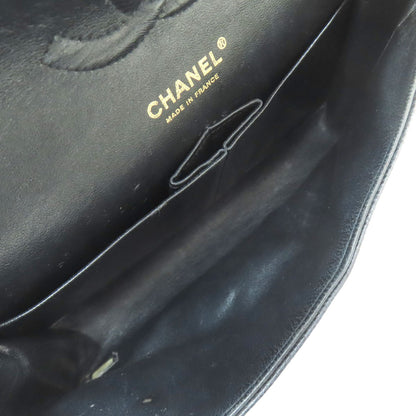 CHANEL シャネル マトラッセ ダブルフラップ ゴールド金具 ショルダーバッグ グレインド カーフスキン レディース 中古