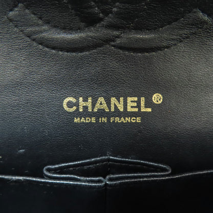 CHANEL シャネル マトラッセ ダブルフラップ ゴールド金具 ショルダーバッグ グレインド カーフスキン レディース 中古