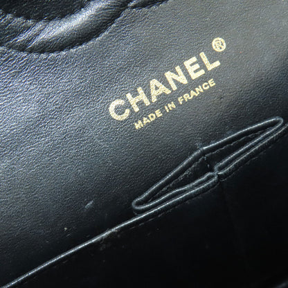 CHANEL シャネル マトラッセ ダブルフラップ ゴールド金具 ショルダーバッグ グレインド カーフスキン レディース 中古