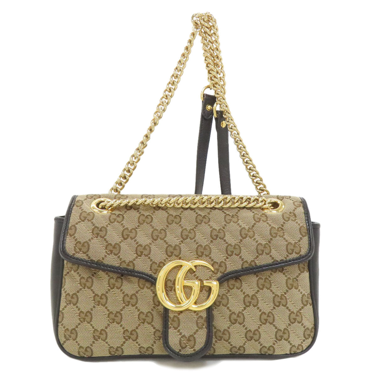 GUCCI グッチ 443497 GGマーモント ミディアム ショルダーバッグ キャンバス レディース 中古