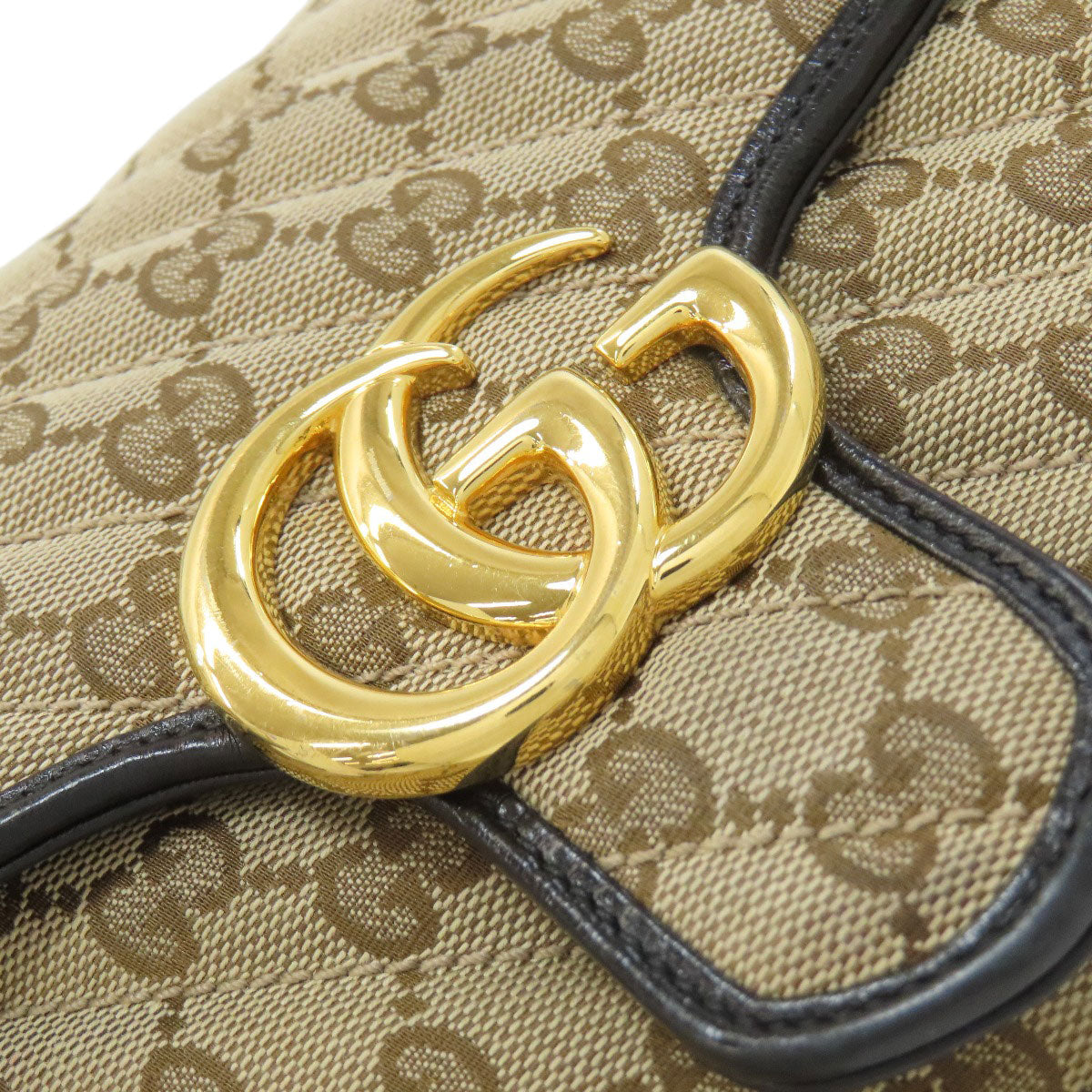 GUCCI グッチ 443497 GGマーモント ミディアム ショルダーバッグ キャンバス レディース 中古