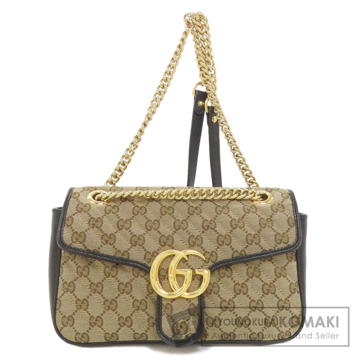 GUCCI グッチ 443497 GGマーモント ミディアム ショルダーバッグ キャンバス レディース 中古