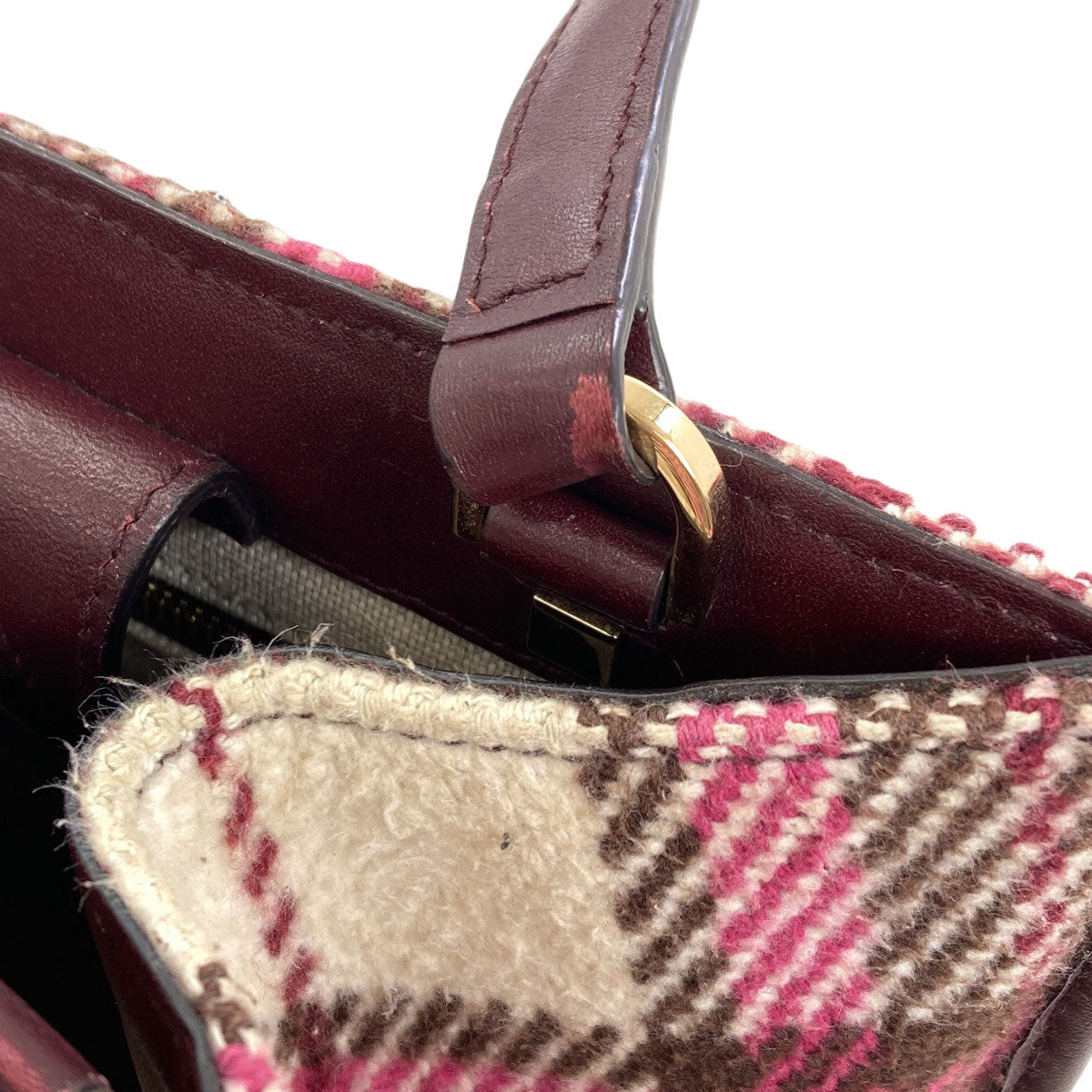 Jimmy Choo ジミーチュウ ヴァレンヌ 2WAY ハンドバッグ ウール レディース 中古