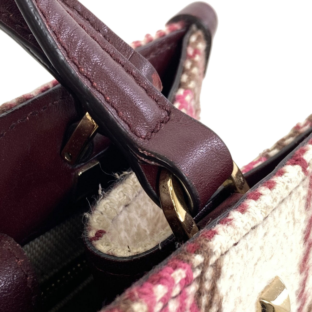 Jimmy Choo ジミーチュウ ヴァレンヌ 2WAY ハンドバッグ ウール レディース 中古